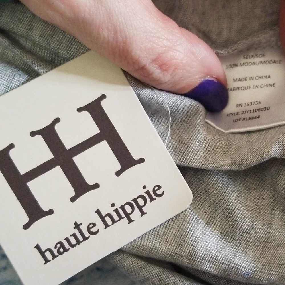 NWT Haute Hippie Asymmetrical Long Sleeve Top - Picture 6 of 6